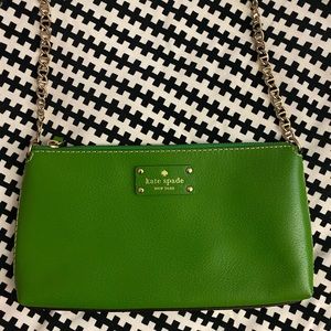 Kate Spade New York Green Italian Leather Shoulder Bag